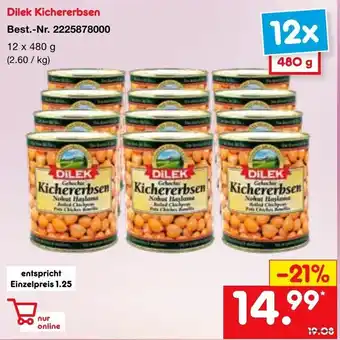 Netto Marken-Discount Dilek Kichererbsen 12x480g Angebot