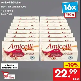 Netto Marken-Discount Amicelli Röllchen 16x150g Angebot