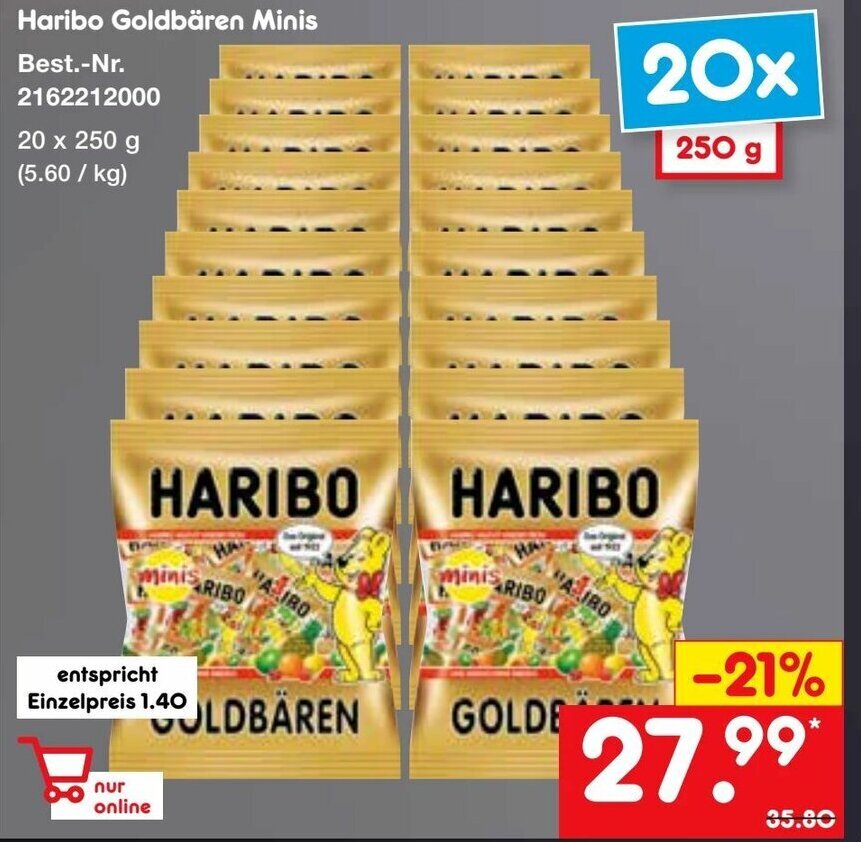 Haribo Normal Haribo Goldbären Minis 250 G, 20Er Pack – UABPBP