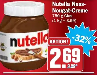 AEZ Nutella Nuss Nougat-Creme 750g Angebot