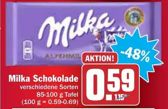 AEZ Milka Schokolade 85-100g Angebot