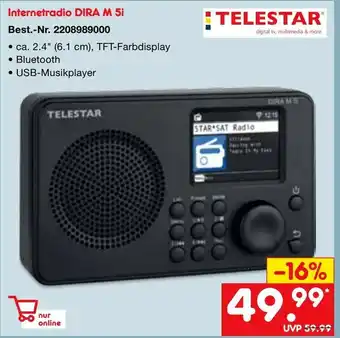 Netto Marken-Discount Telestar Internetradio Dira M5i Angebot