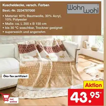 Netto Marken-Discount Kuscheldecke Angebot