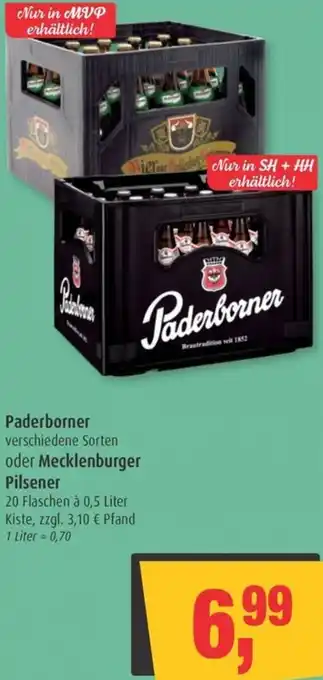 Markant Paderborner oder Mecklenburger Pilsener 20x0,5 Liter Angebot