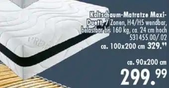 Möbel Boss Kaltschaum-Matratze Maxi Duett Angebot