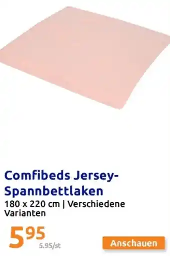Action Comfibeds Jersey Spannbettlaken Angebot