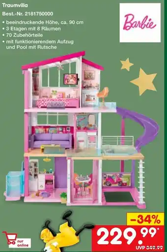 Netto Marken-Discount Barbie Traumvilla Angebot