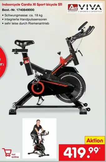 Netto Marken-Discount Indoorcycle Cardio XI Sport Bicycle S11 Angebot