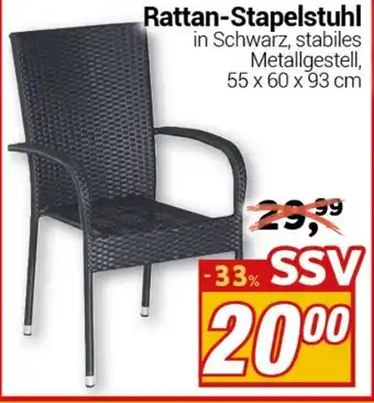 CENTERSHOP Rattan-Stapelstuhl Angebot