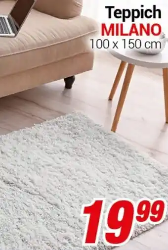 CENTERSHOP Teppich MILANO 100 x 150 cm Angebot