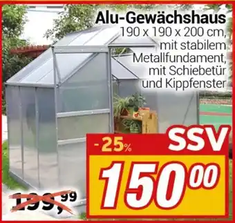 CENTERSHOP Alu-Gewächshaus Angebot