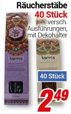 CENTERSHOP Räucherstäbe 40 Stück Angebot
