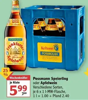 Globus Possmann Speierling oder Apfelwein 6x1L Angebot