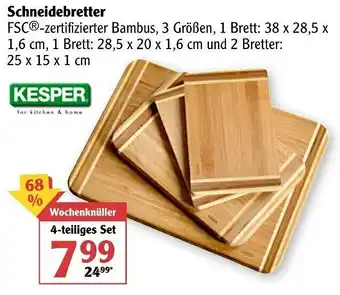 Globus Kesper Schneidebretter Angebot