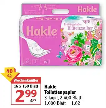 Globus Hakle Toilettenpapier Angebot