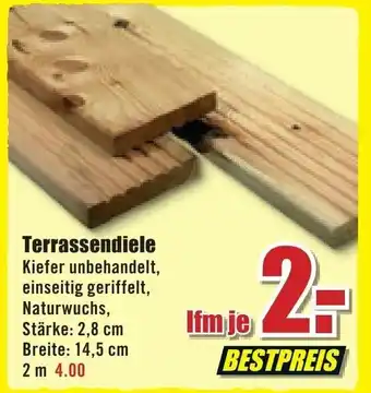 B1 Discount Baumarkt Terrassendiele Angebot