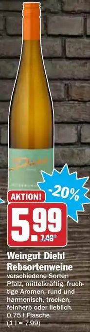 AEZ Weingut Diehl Rebsortenweine 0,75L Angebot