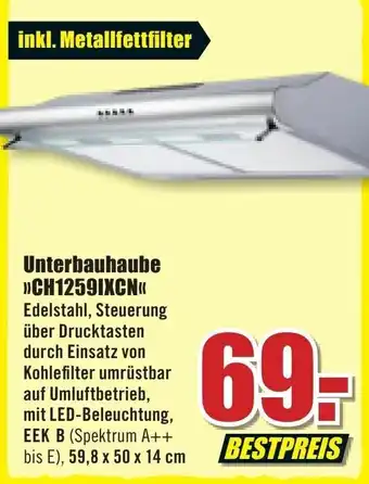 B1 Discount Baumarkt Unterbauhaube CH 1259 IX C N Angebot