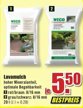 B1 Discount Baumarkt Lavamulch Angebot