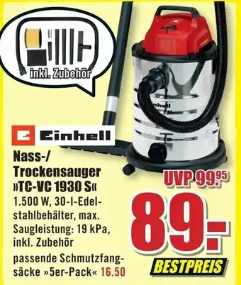 B1 Discount Baumarkt Einhell Nass/Trockensauger TC-VC 1930 S Angebot