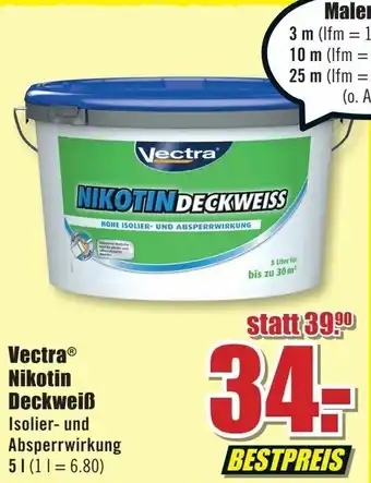 B1 Discount Baumarkt Vectra Nikotin Deckweiß Angebot