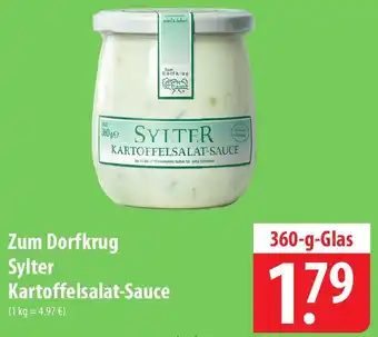 Famila Nord Ost Zum Dorfkrug Sylter Kartoffelsalat-Sauce 360 g Glas Angebot
