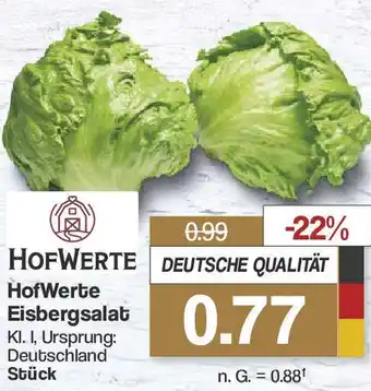Famila Nord West HofWerte Eisbergsalat Angebot