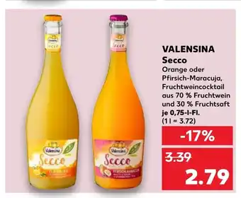 Kaufland VALENSINA Secco je 0,75-I-FI. Angebot