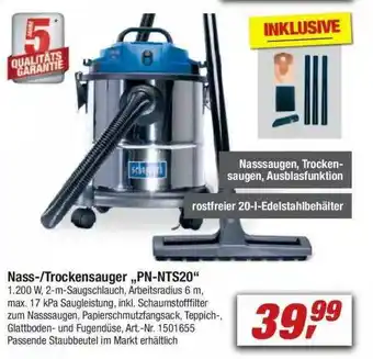 toom Baumarkt Scheppach Nass- Trockensauger Pn-nts20 Angebot