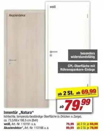 toom Baumarkt Innentür „natura” Angebot