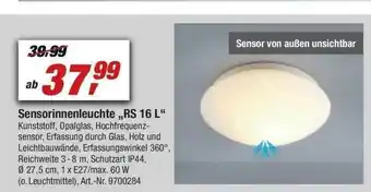 toom Baumarkt Sensorinnenleuchte „rs 16 L” Angebot