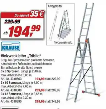 toom Baumarkt Krause Vielzweckleiter „tribilo” Angebot