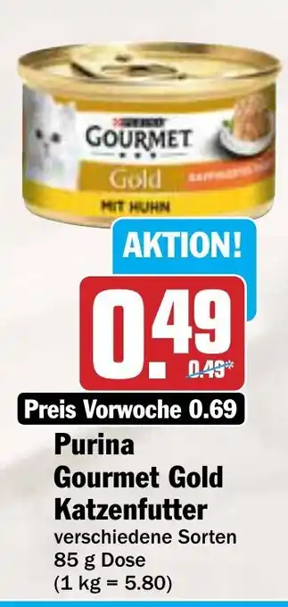AEZ Purina Gourmet Gold Katzenfutter 85 g Dose Angebot