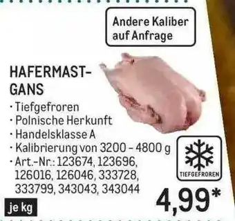 METRO Hafermast Gans Angebot