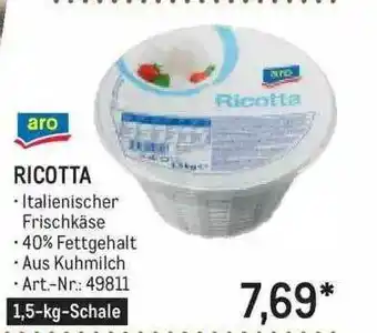 METRO Aro Ricotta Angebot