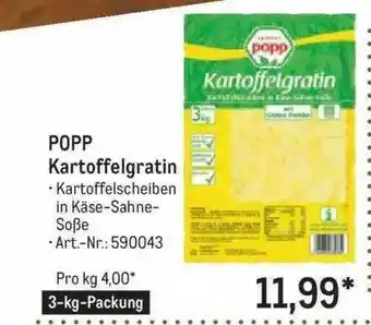 METRO Popp Kartoffelgratin Angebot