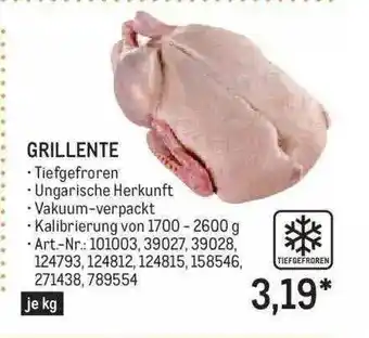 METRO Grillente Angebot