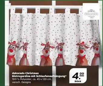 NETTO Dekorado Christmas Bistrogardine Mit Schlaufenaufhängung Angebot