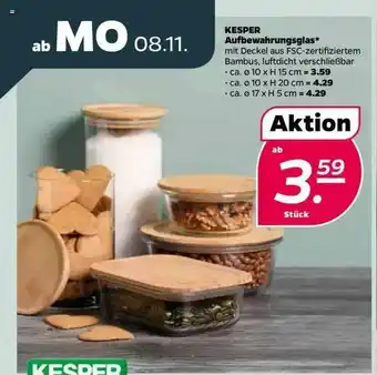 NETTO Kesper Aufbewahrugsglas Angebot