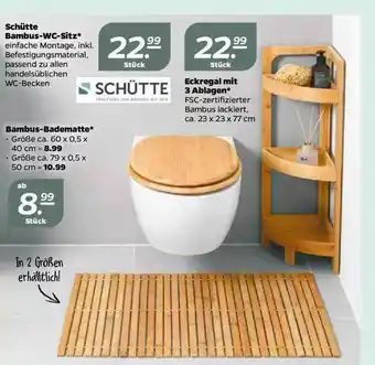 NETTO Schütte Bambus-wc-sitz Oder Bambus-badematte Oder Eckregal Mit 3 Ablagen Angebot