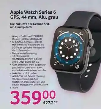 Selgros Apple Watch Series 6 Gips 44 Mm Alu Grau Angebot