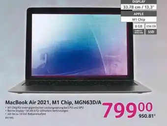 Selgros Macbook Air 2021 M1 Chip Mpgn63d A Angebot