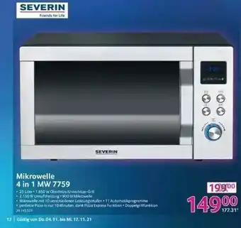 Selgros Mikrowelle 4 In 1 Mw 7759 Angebot