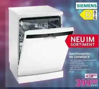 Selgros Geshirrspüler Sn 23hw60ce Siemens Angebot