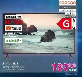 Selgros Coocaa Led-tv 42s3e Angebot