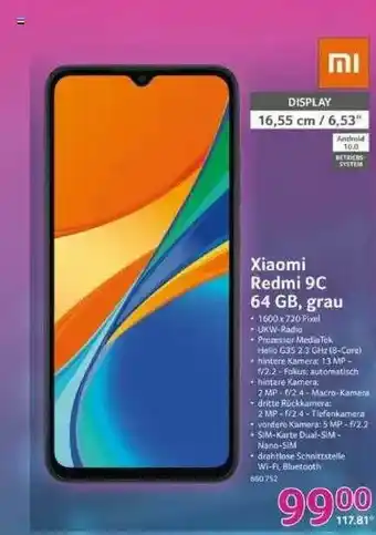 Selgros Xiaomi Redmi 9c 64 Gb, Grau Angebot