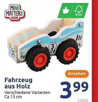 Action Fahrzeug Aus Holz Angebot