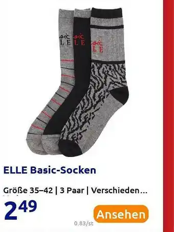 Action Elle Basic-socken Angebot