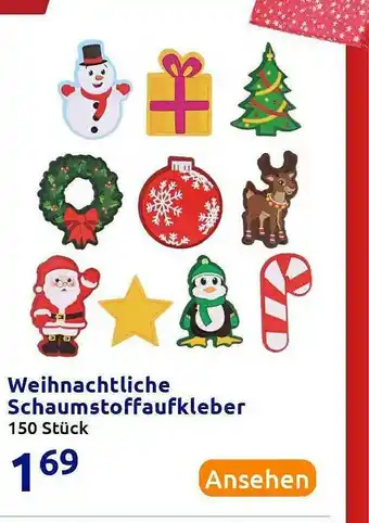 Action Weihnachtliche Schaumstoffaufkleber Angebot