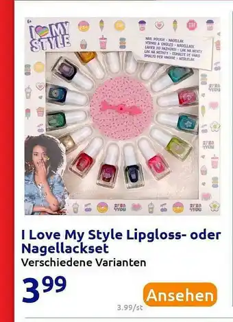 Action I Love My Style Lipgloss Oder Nagellackset Angebot